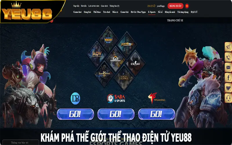 Khám phá thế giới Esports Yeu88